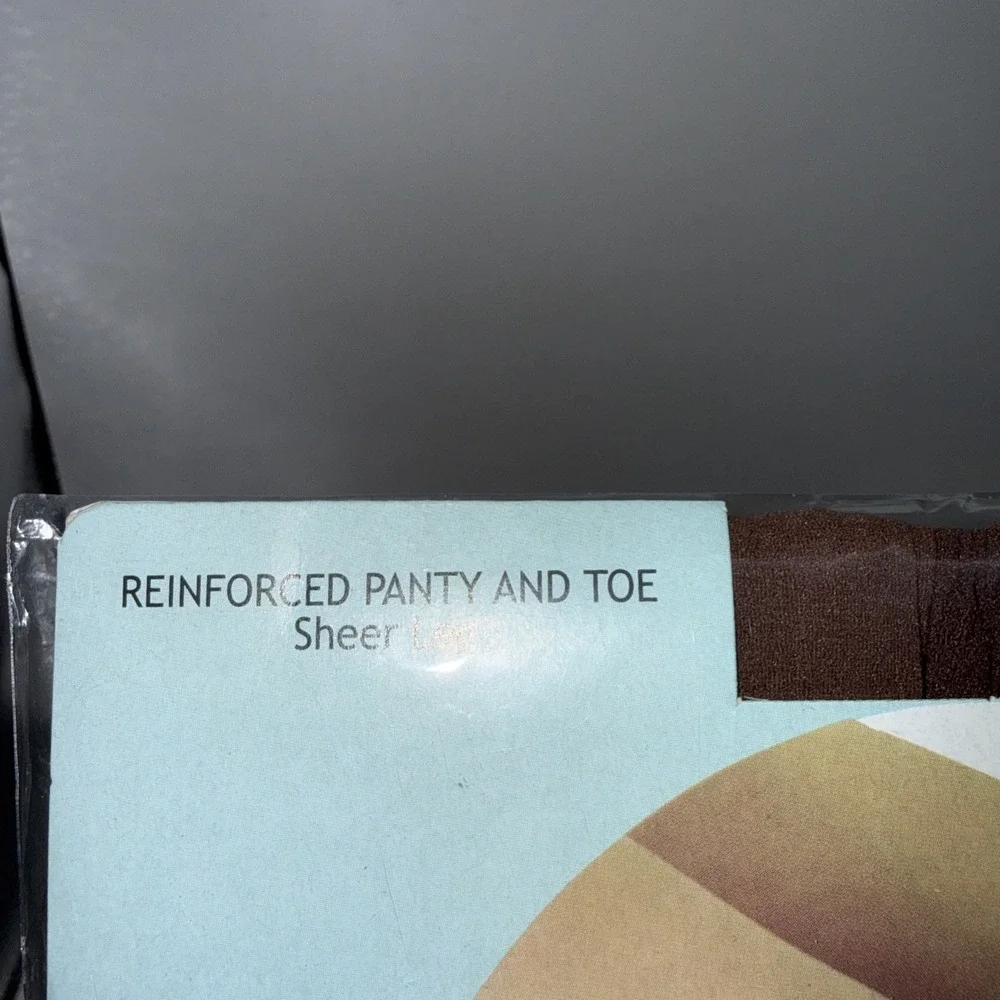 Sabra Coffee Sheer Pantyhose Size B Reinforced Panty and Toe Nylon Stockings